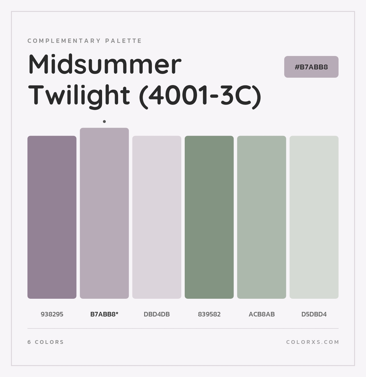 Midsummer Twilight (4001-3C) - Complementary Color Palette