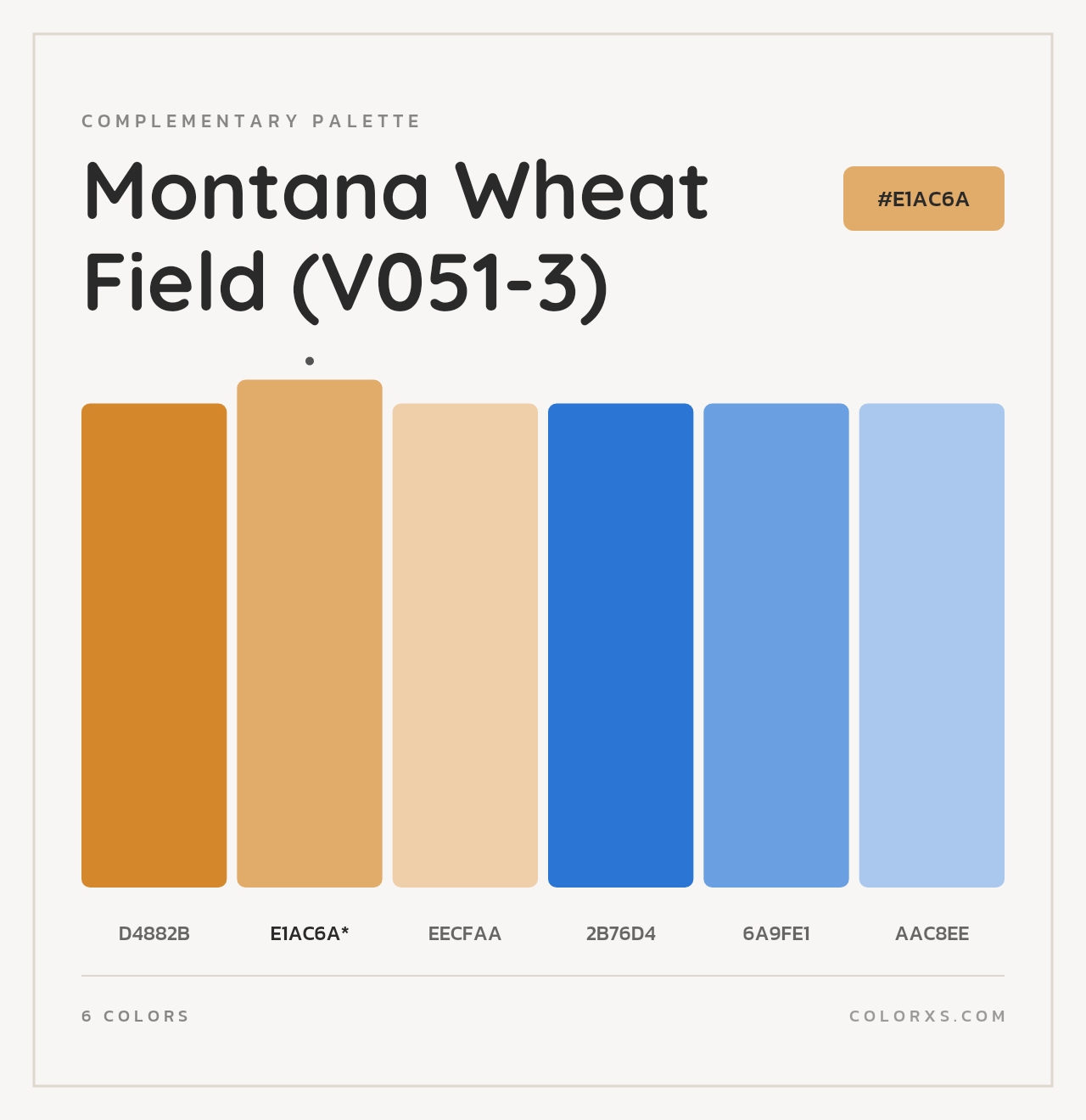 Montana Wheat Field (V051-3) - Complementary Color Palette