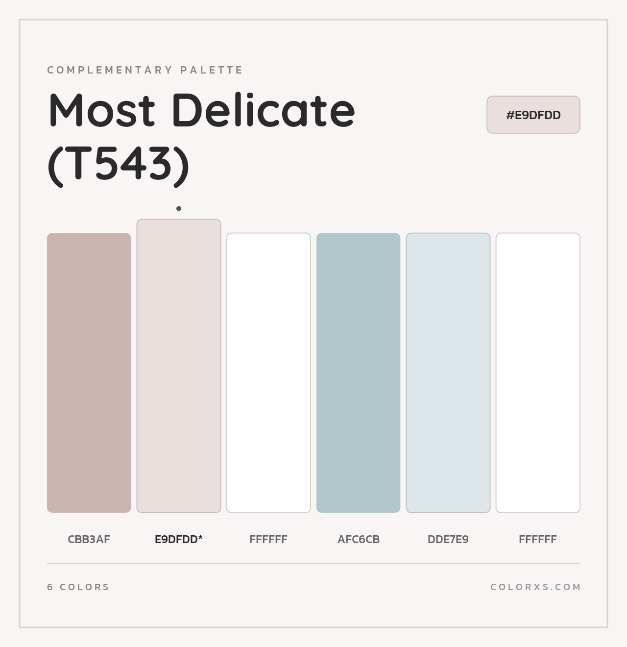 Most Delicate (T543) - Complementary Color Palette