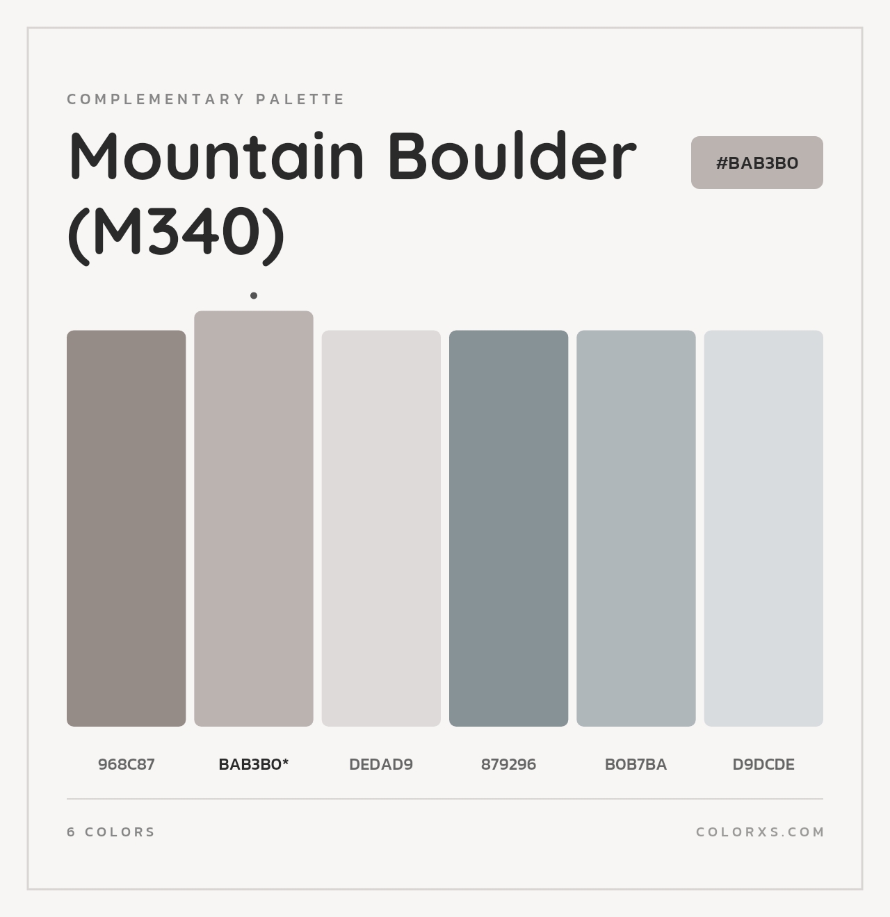 Mountain Boulder (M340) - Complementary Color Palette