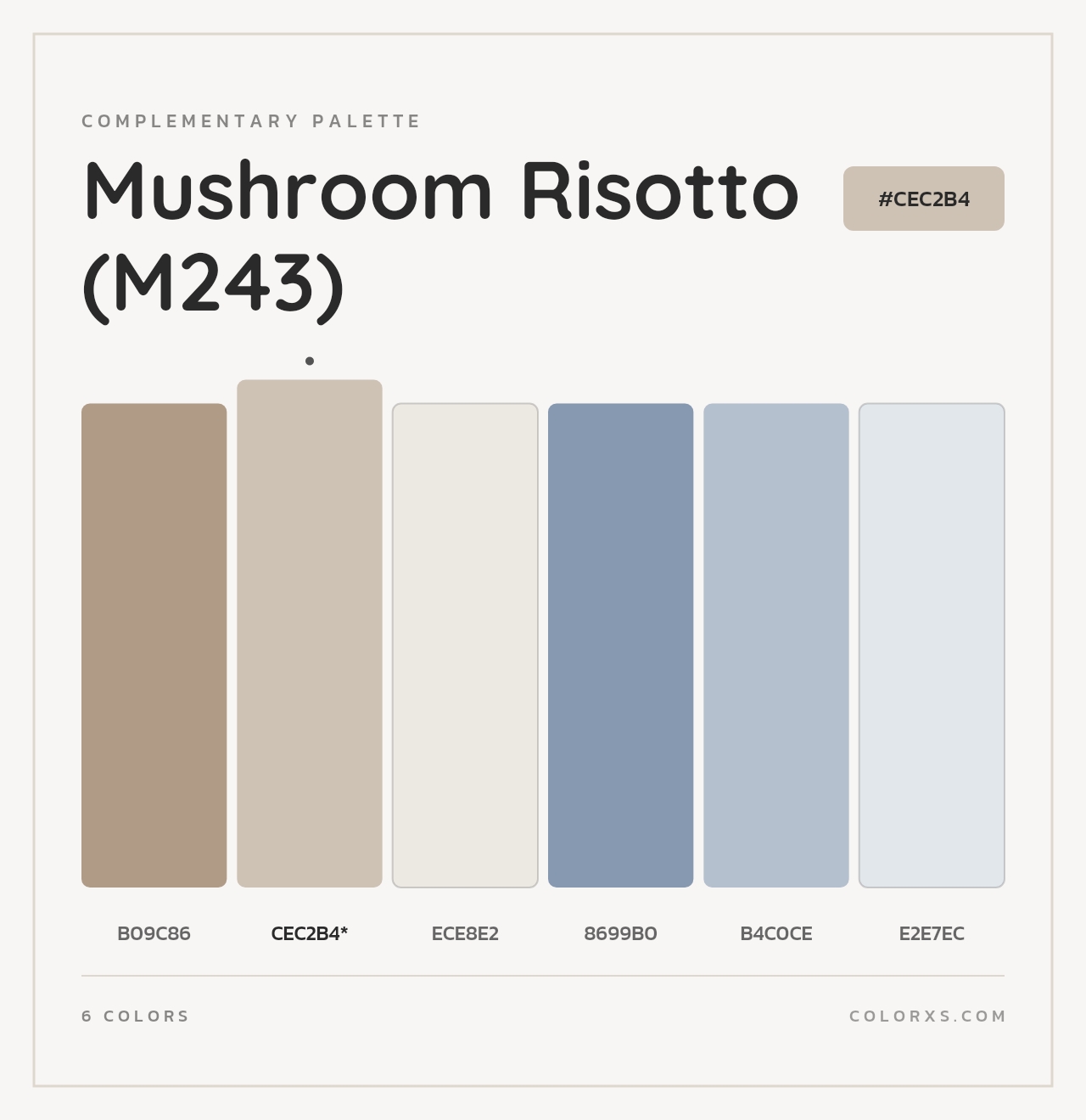 Mushroom Risotto (M243) - Complementary Color Palette