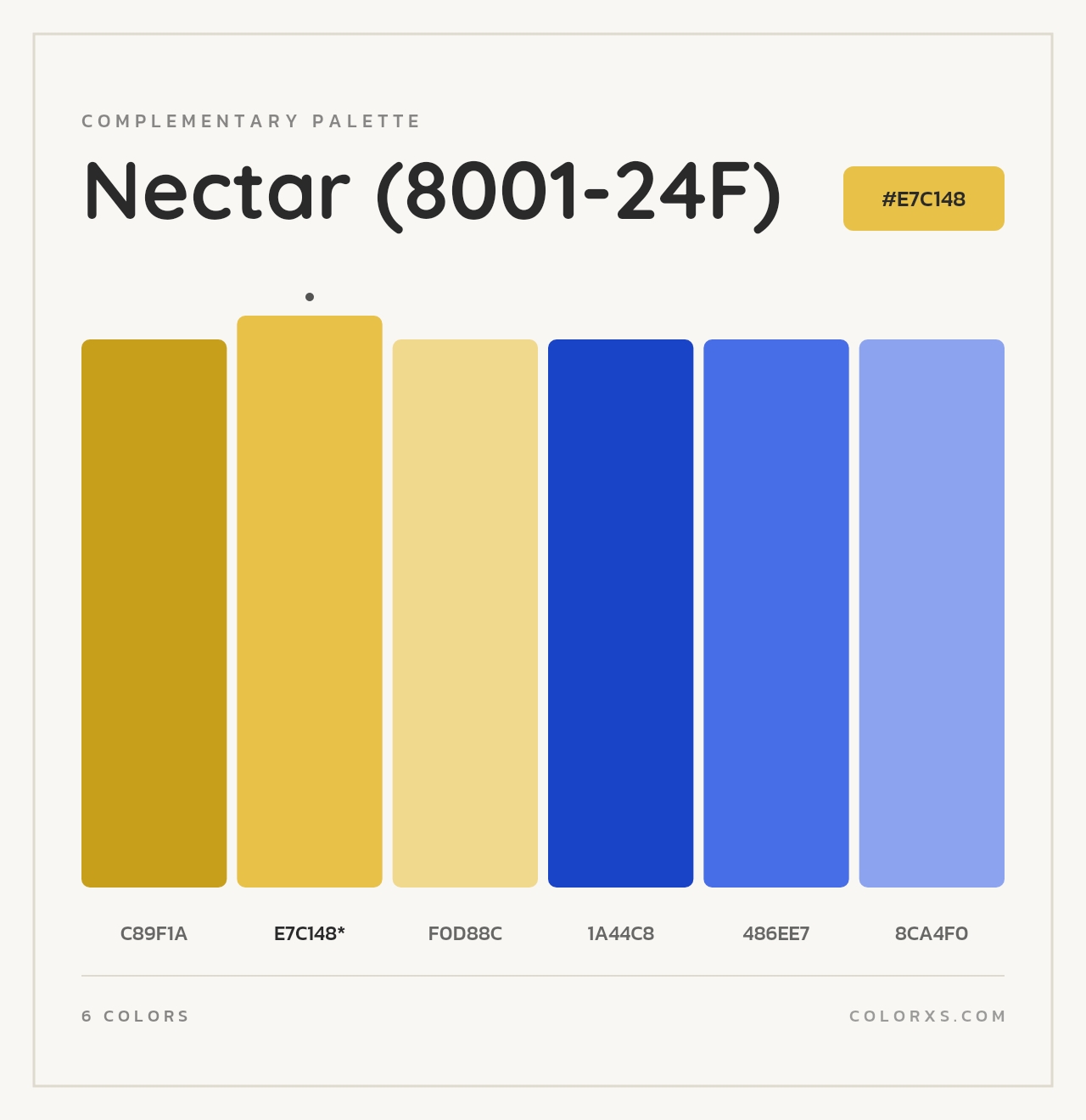 Nectar (8001-24F) - Complementary Color Palette