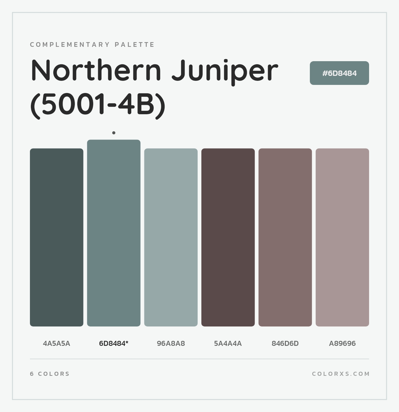 Northern Juniper (5001-4B) - Complementary Color Palette