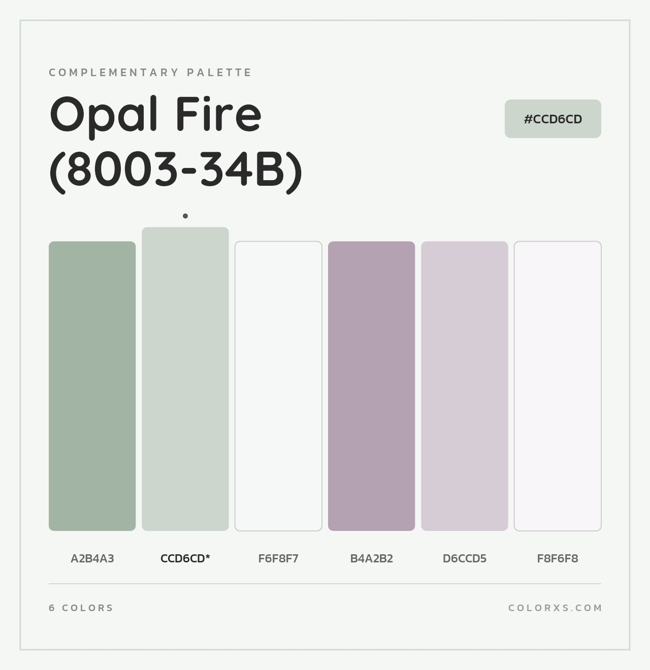 Opal Fire (8003-34B) - Complementary Color Palette