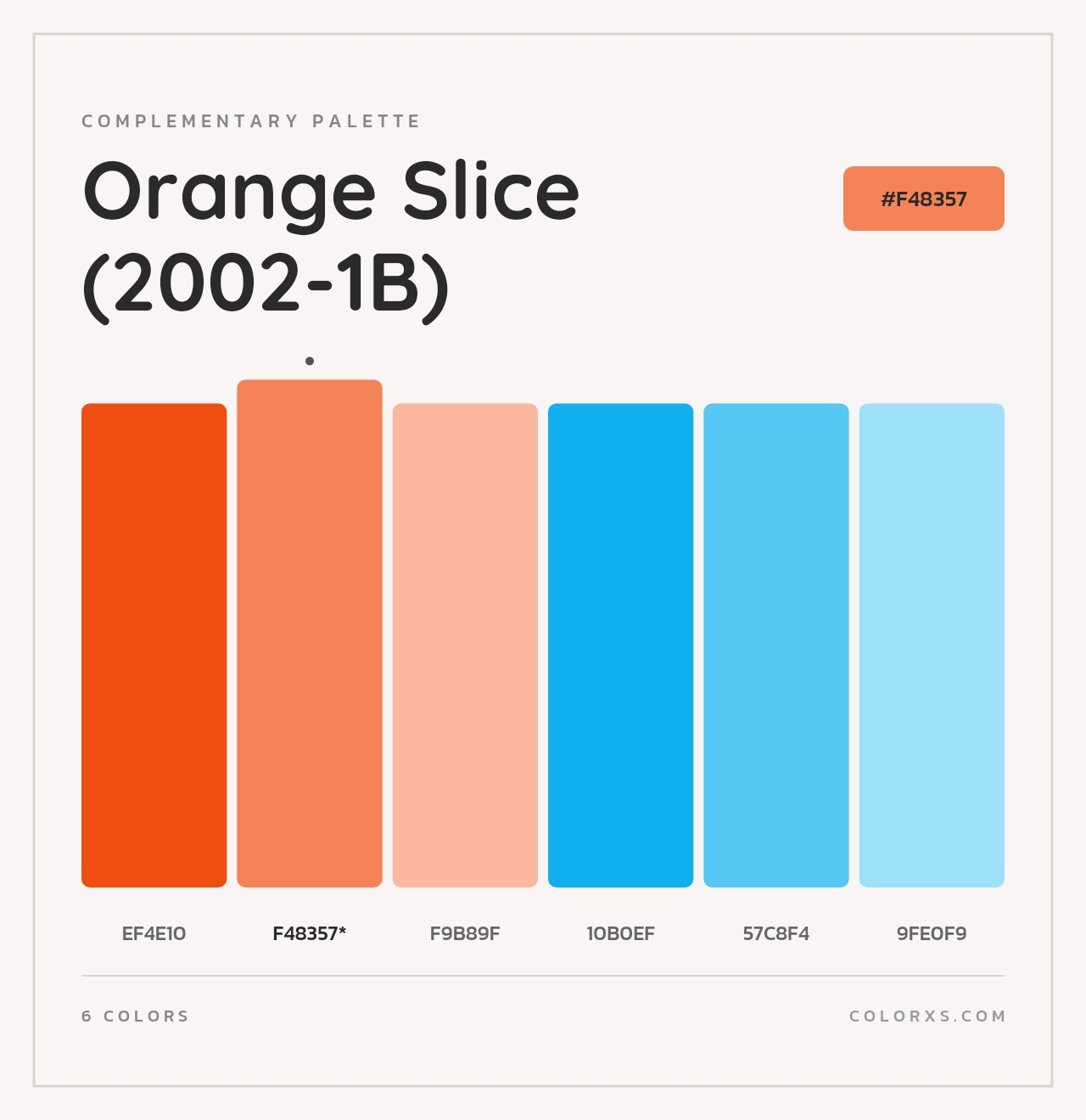 Orange Slice (2002-1B) - Complementary Color Palette