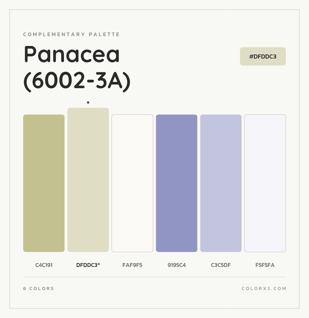 Panacea (6002-3A) - Complementary Color Palette