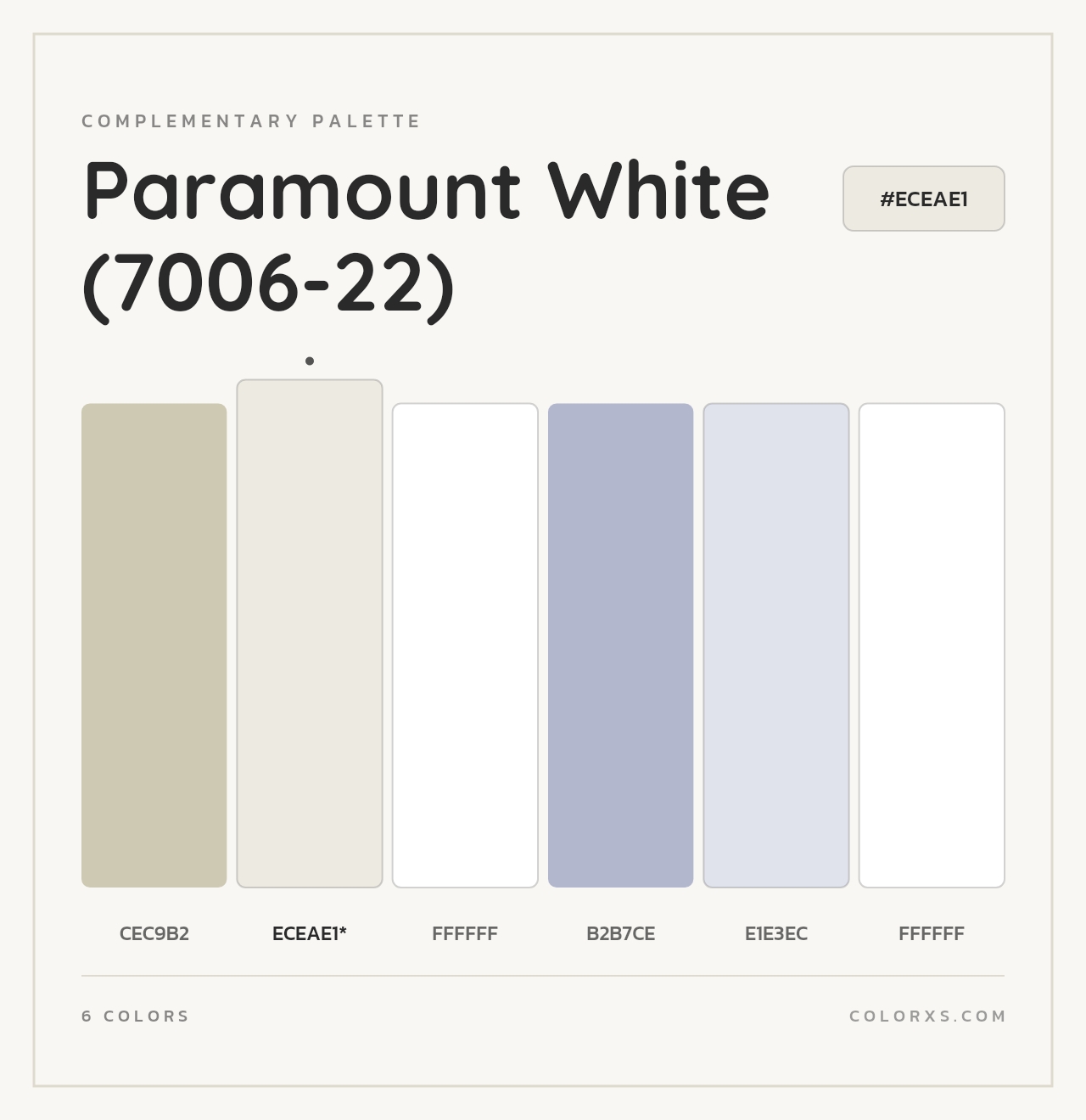 Paramount White (7006-22) - Complementary Color Palette