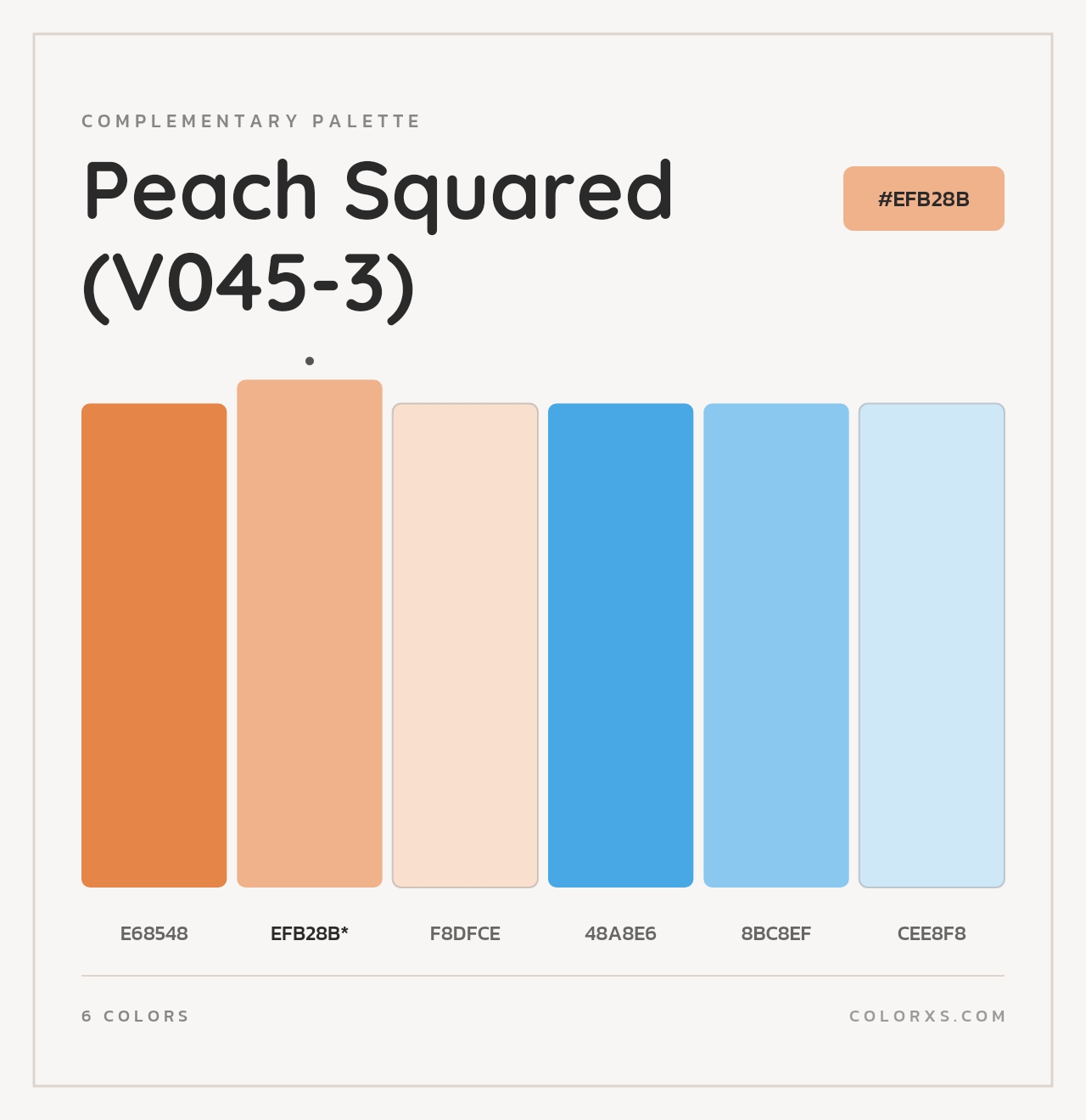 Peach Squared (V045-3) - Complementary Color Palette