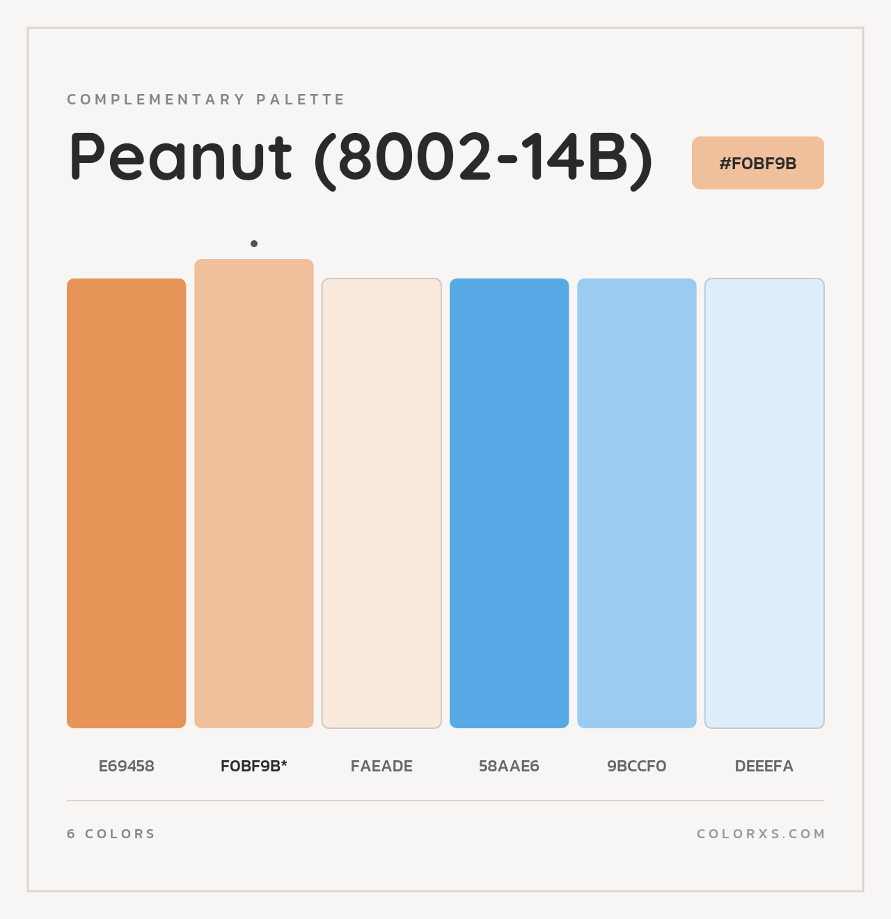 Peanut (8002-14B) - Complementary Color Palette