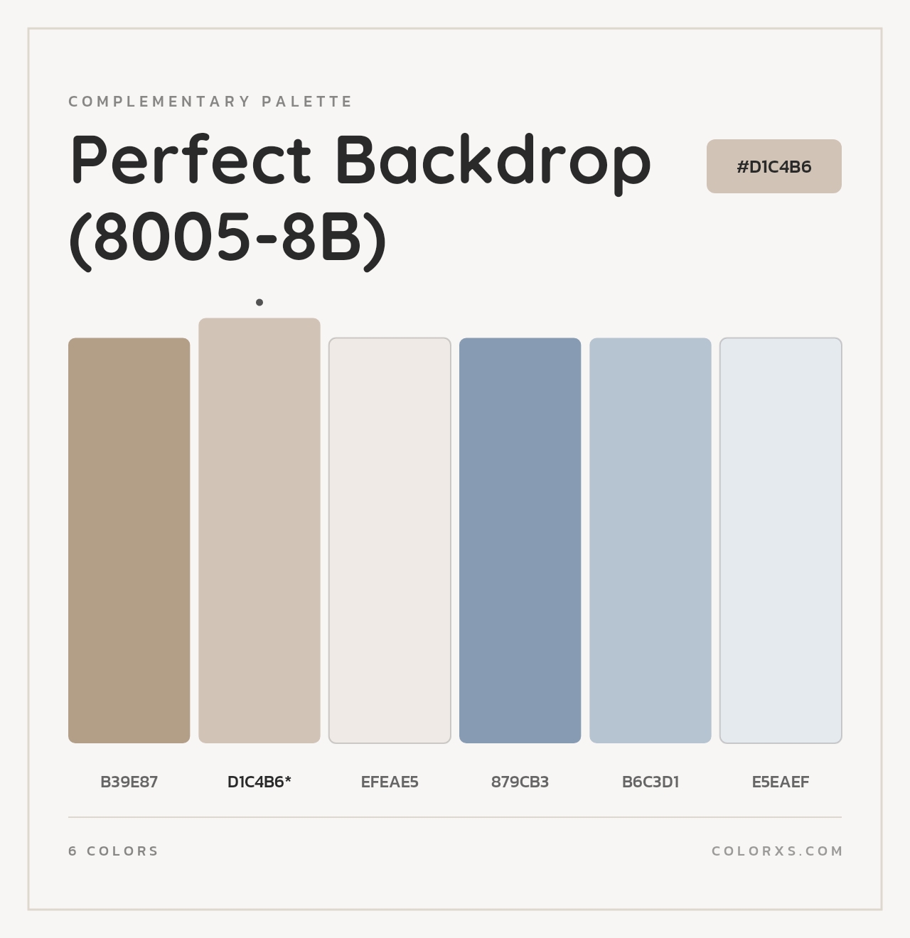 Perfect Backdrop (8005-8B) - Complementary Color Palette