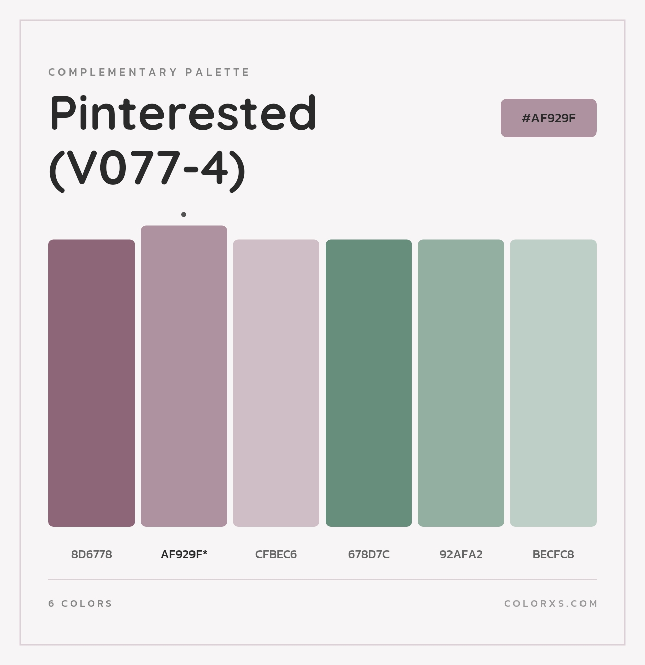 Pinterested (V077-4) - Complementary Color Palette