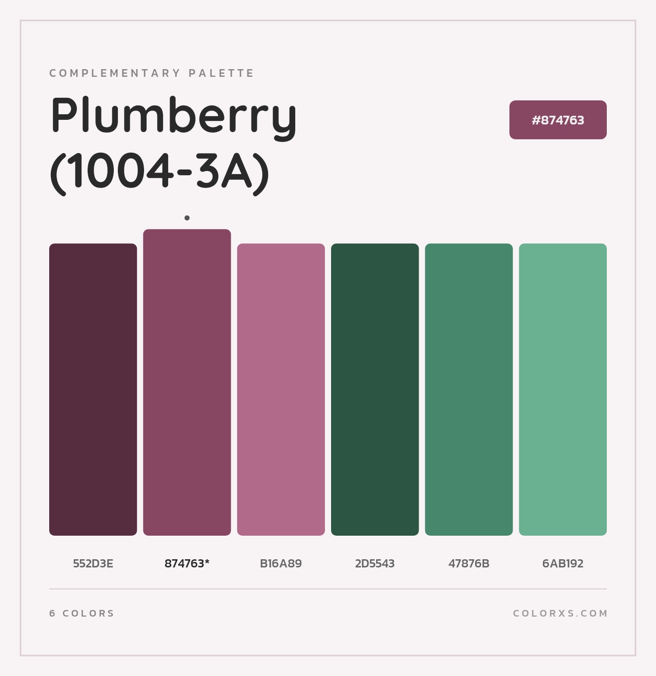 Plumberry (1004-3A) - Complementary Color Palette