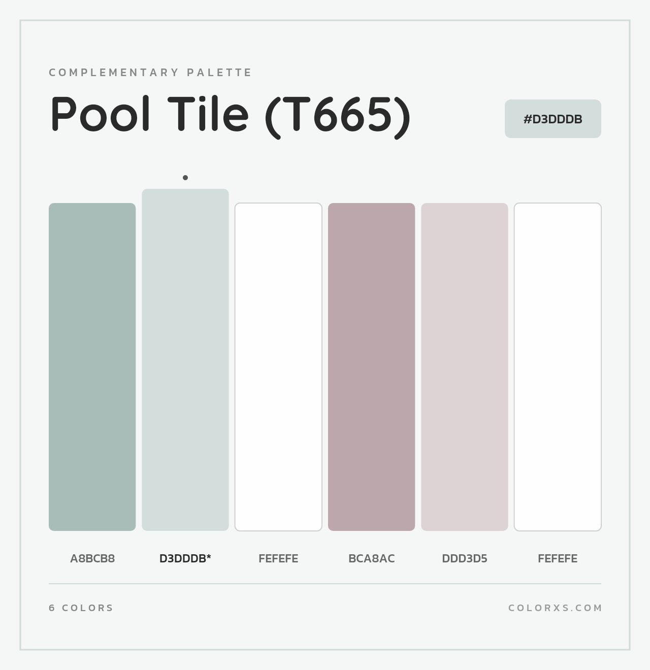 Pool Tile (T665) - Complementary Color Palette