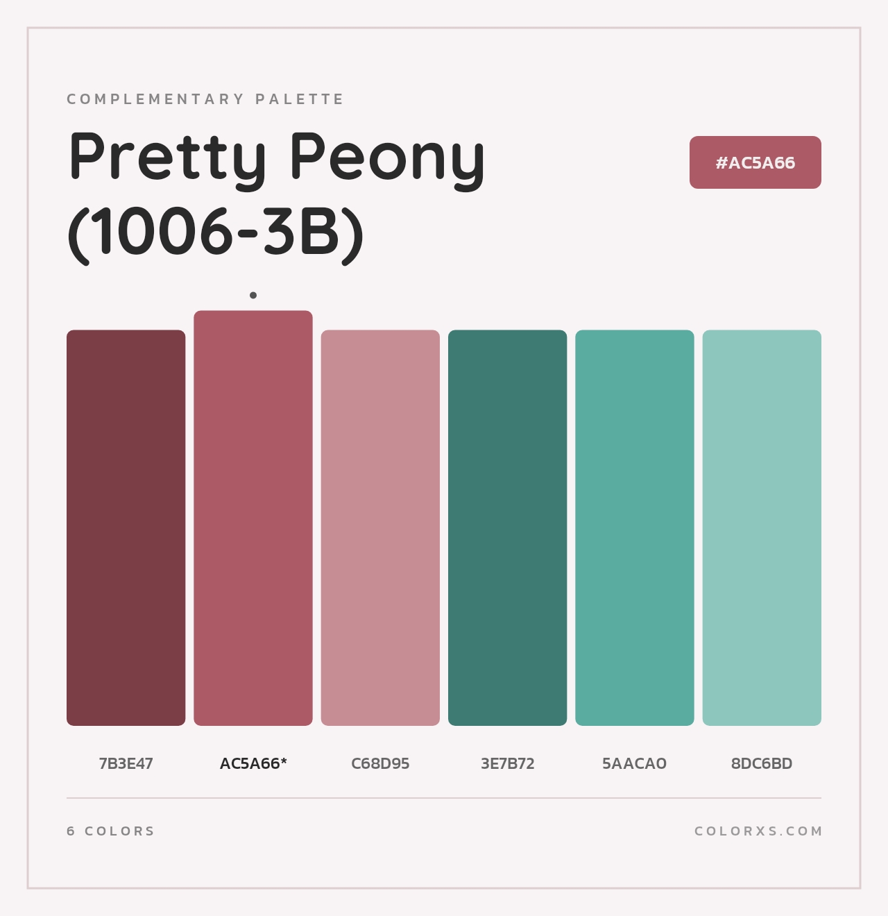 Pretty Peony (1006-3B) - Complementary Color Palette