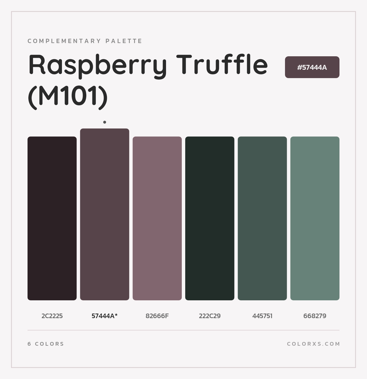 Raspberry Truffle (M101) - Complementary Color Palette