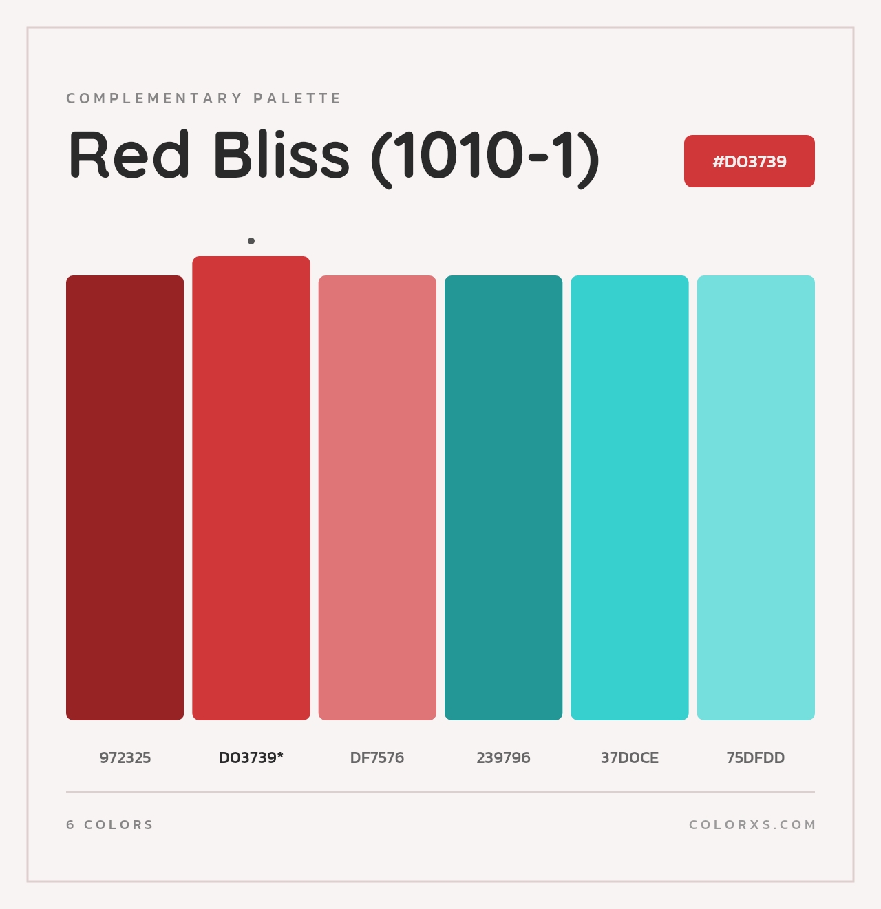 Red Bliss (1010-1) - Complementary Color Palette