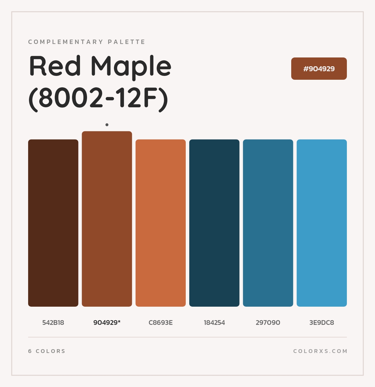 Red Maple (8002-12F) - Complementary Color Palette