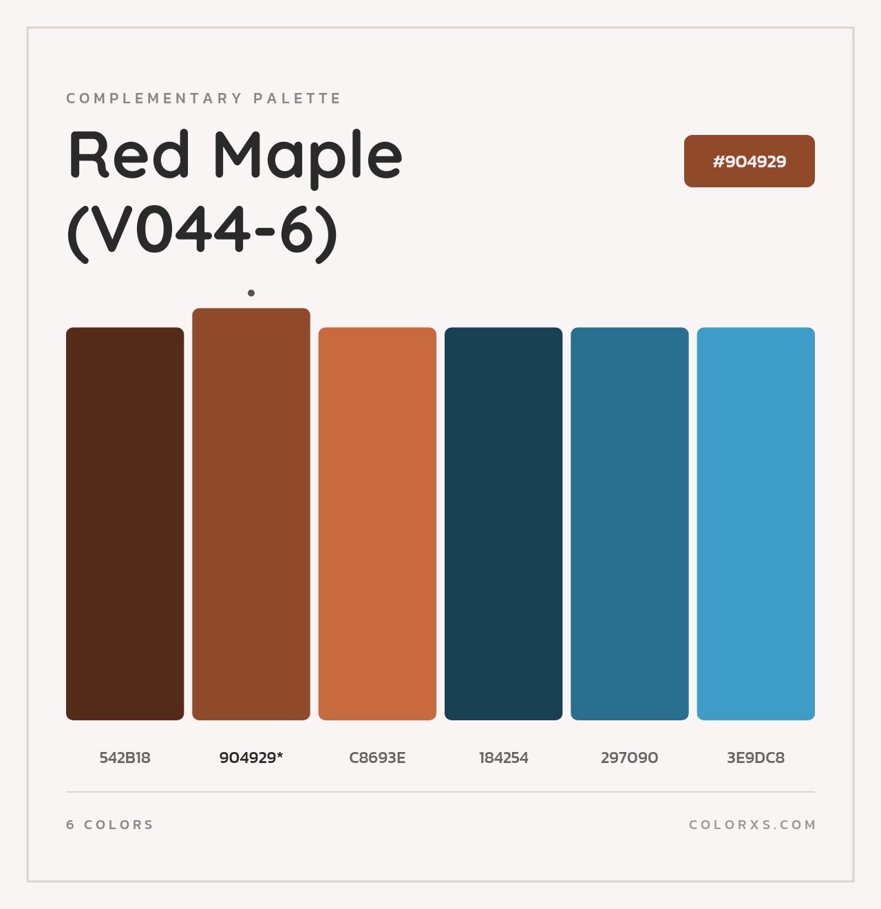 Red Maple (V044-6) - Complementary Color Palette