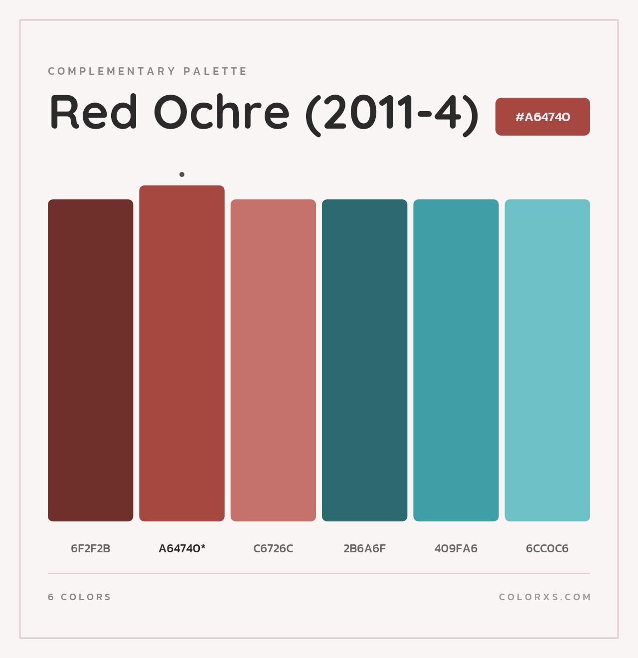 Red Ochre (2011-4) - Complementary Color Palette
