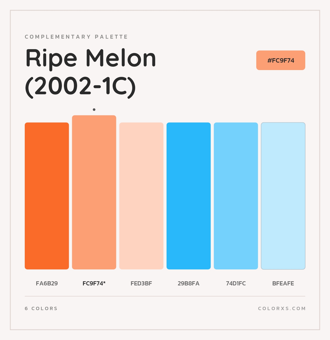 Ripe Melon (2002-1C) - Complementary Color Palette