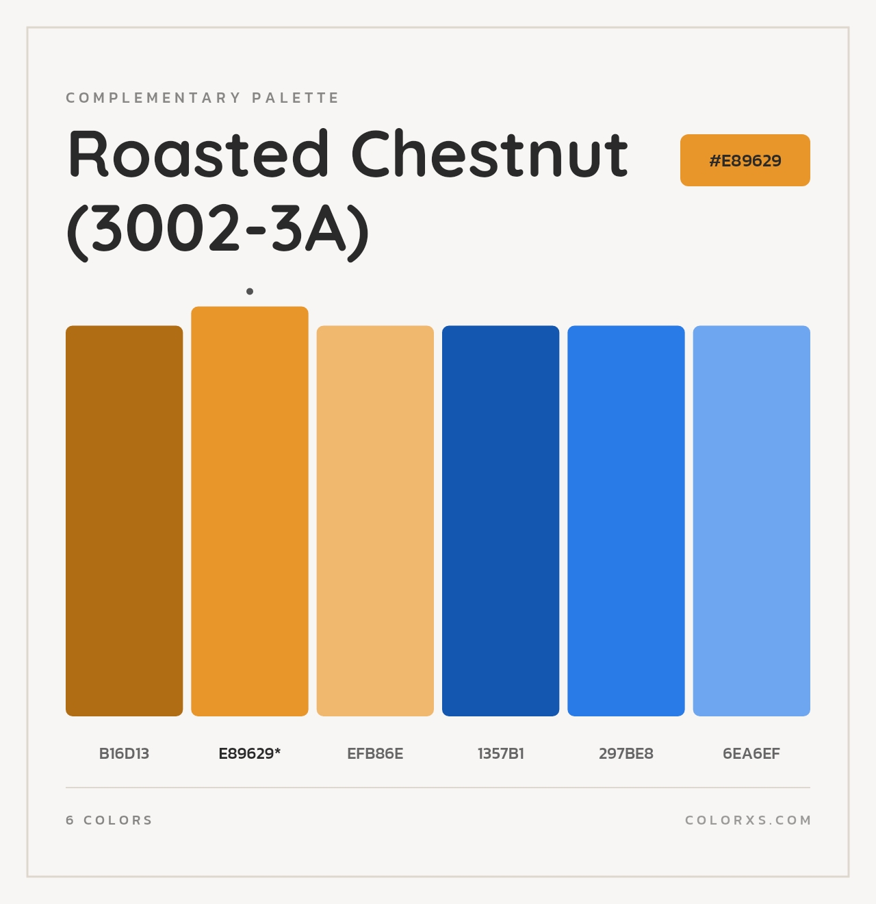 Roasted Chestnut (3002-3A) - Complementary Color Palette