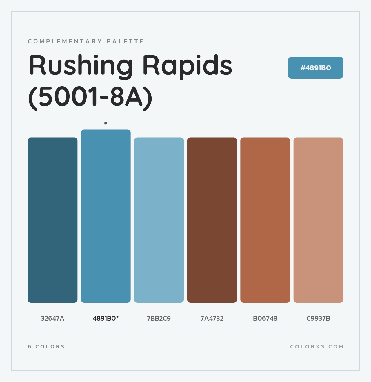 Rushing Rapids (5001-8A) - Complementary Color Palette