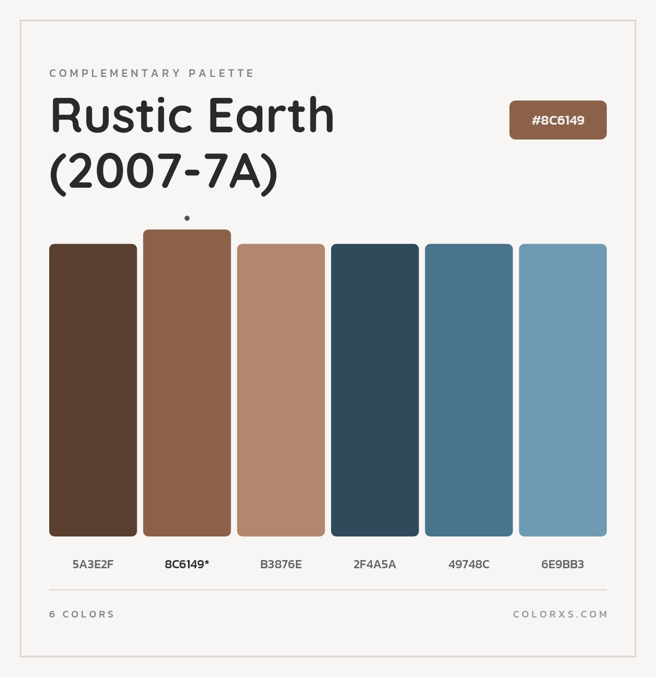 Rustic Earth (2007-7A) - Complementary Color Palette