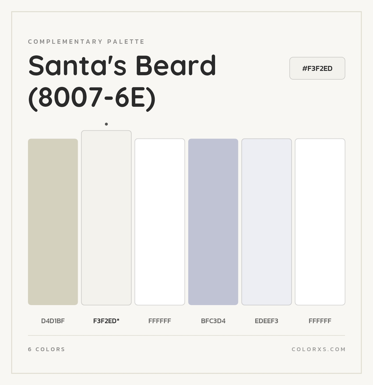 Santa's Beard (8007-6E) - Complementary Color Palette