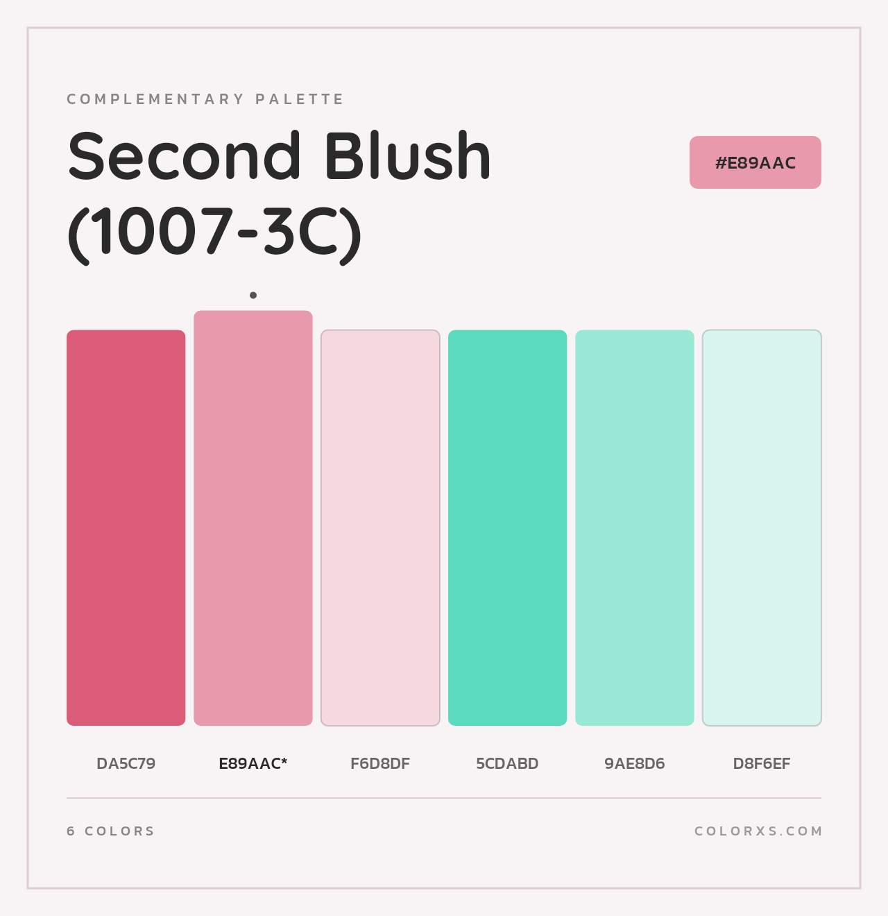 Second Blush (1007-3C) - Complementary Color Palette