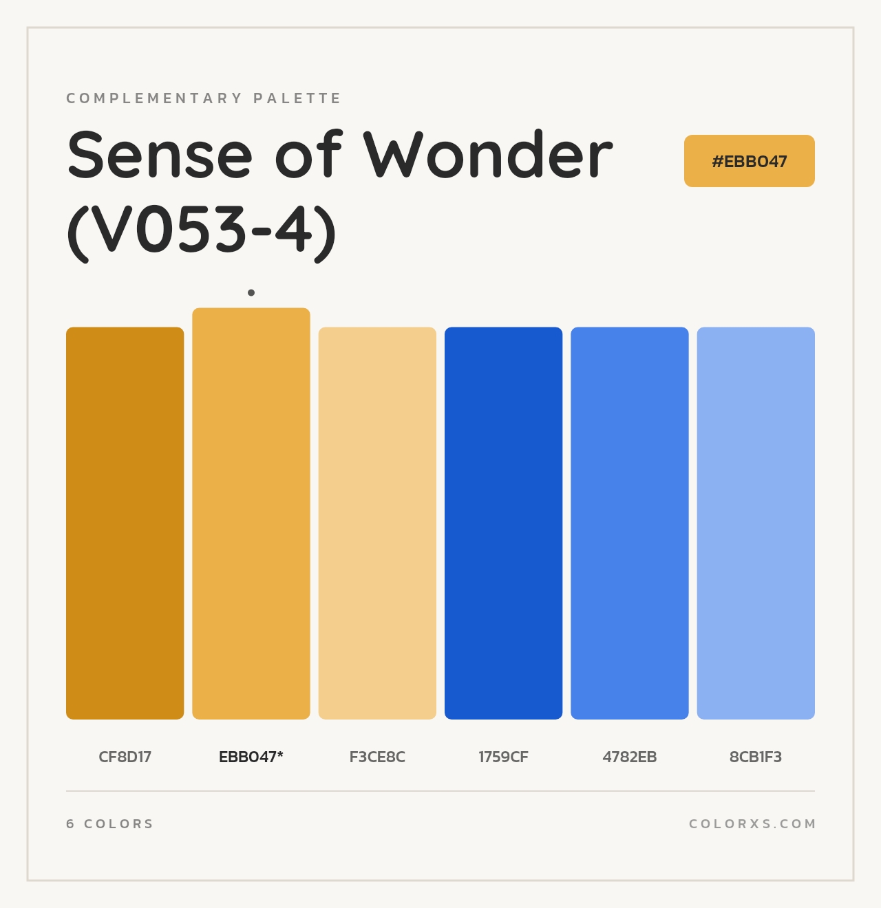 Sense of Wonder (V053-4) - Complementary Color Palette