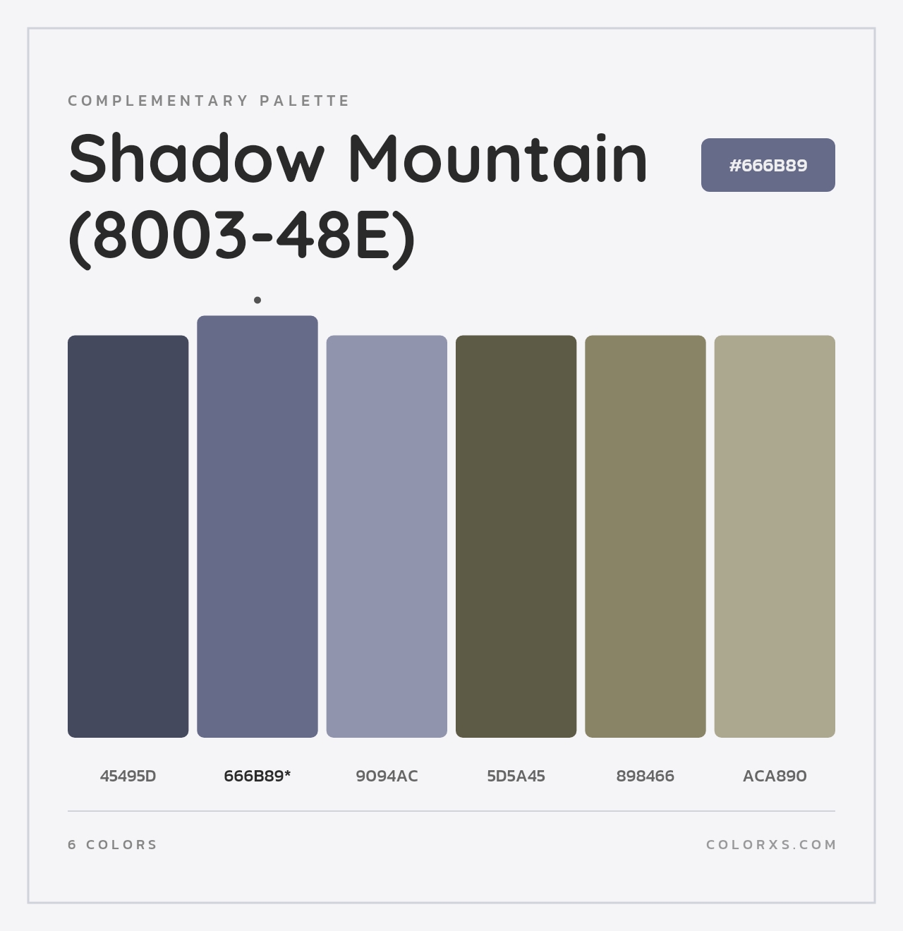 Shadow Mountain (8003-48E) - Complementary Color Palette