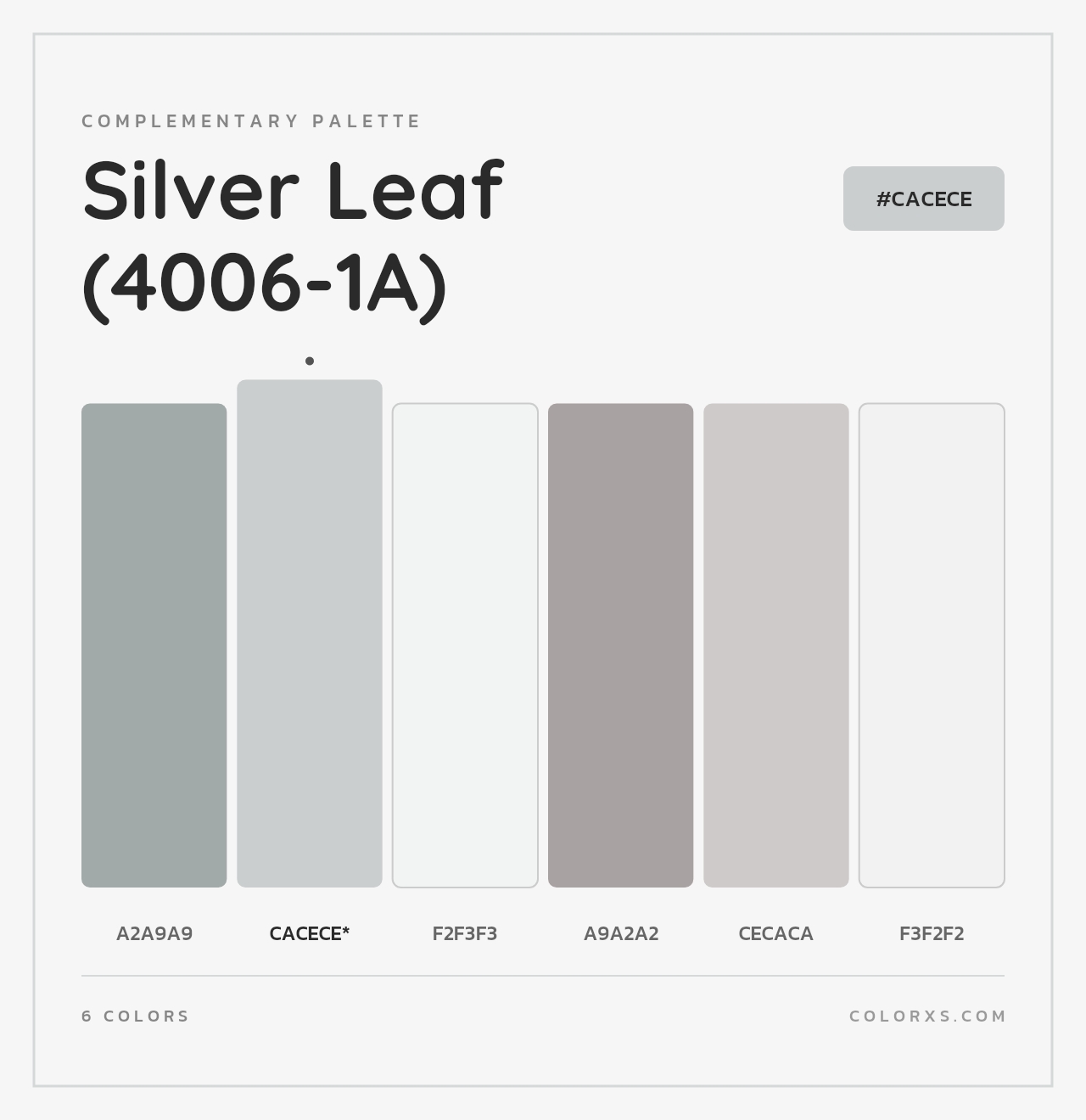 Silver Leaf (4006-1A) - Complementary Color Palette