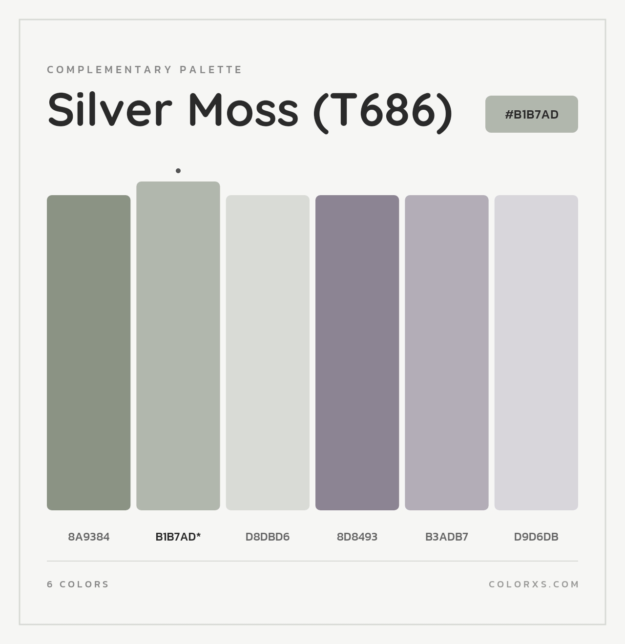 Silver Moss (T686) - Complementary Color Palette