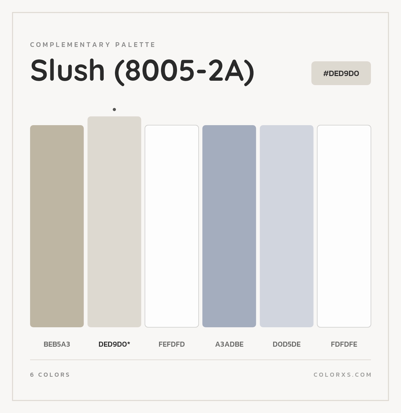 Slush (8005-2A) - Complementary Color Palette