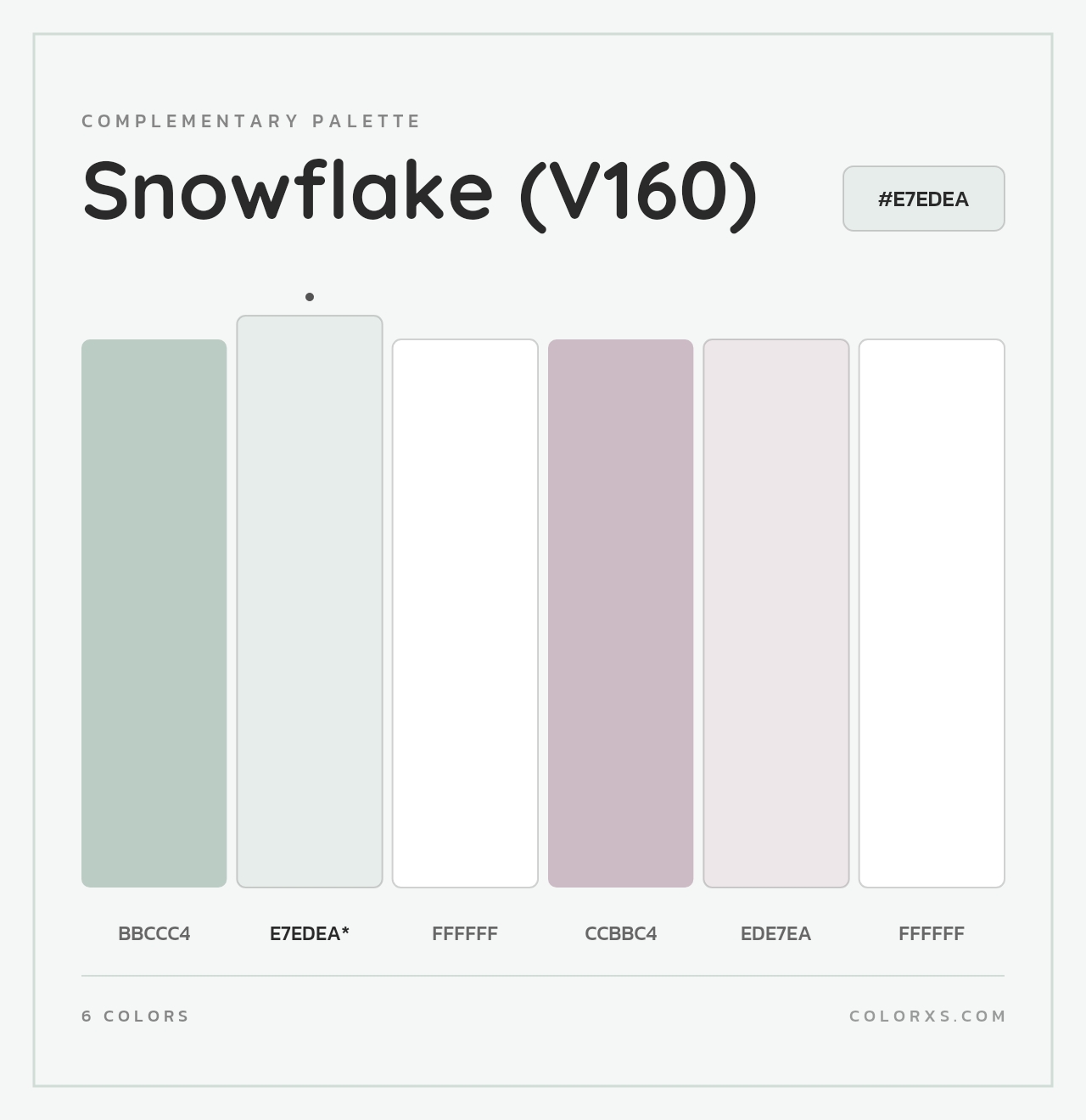 Snowflake (V160) - Complementary Color Palette
