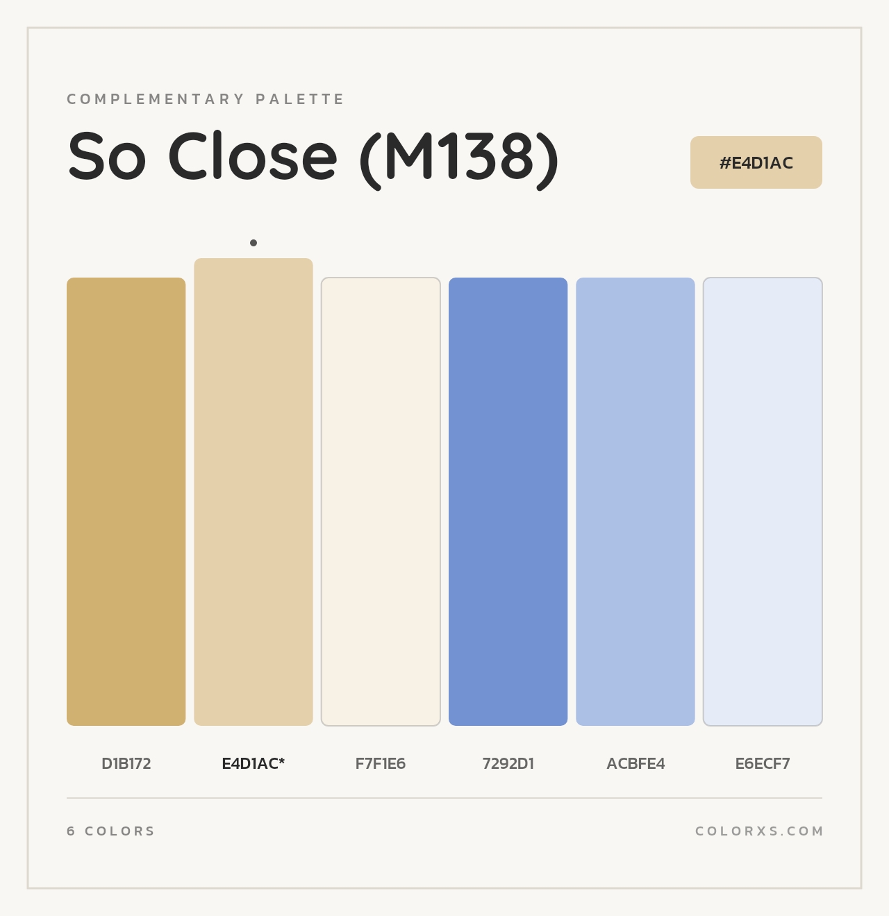 So Close (M138) - Complementary Color Palette