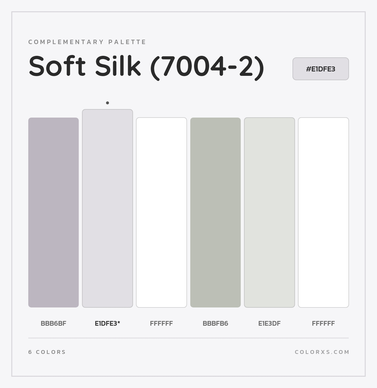 Soft Silk (7004-2) - Complementary Color Palette