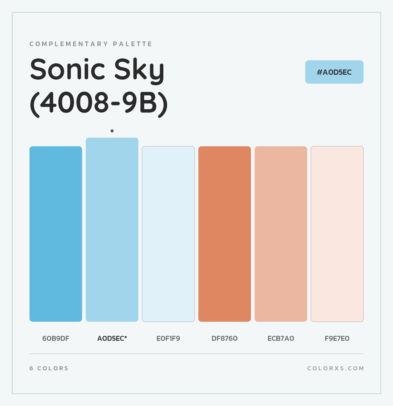 Sonic Sky (4008-9B) - Complementary Color Palette