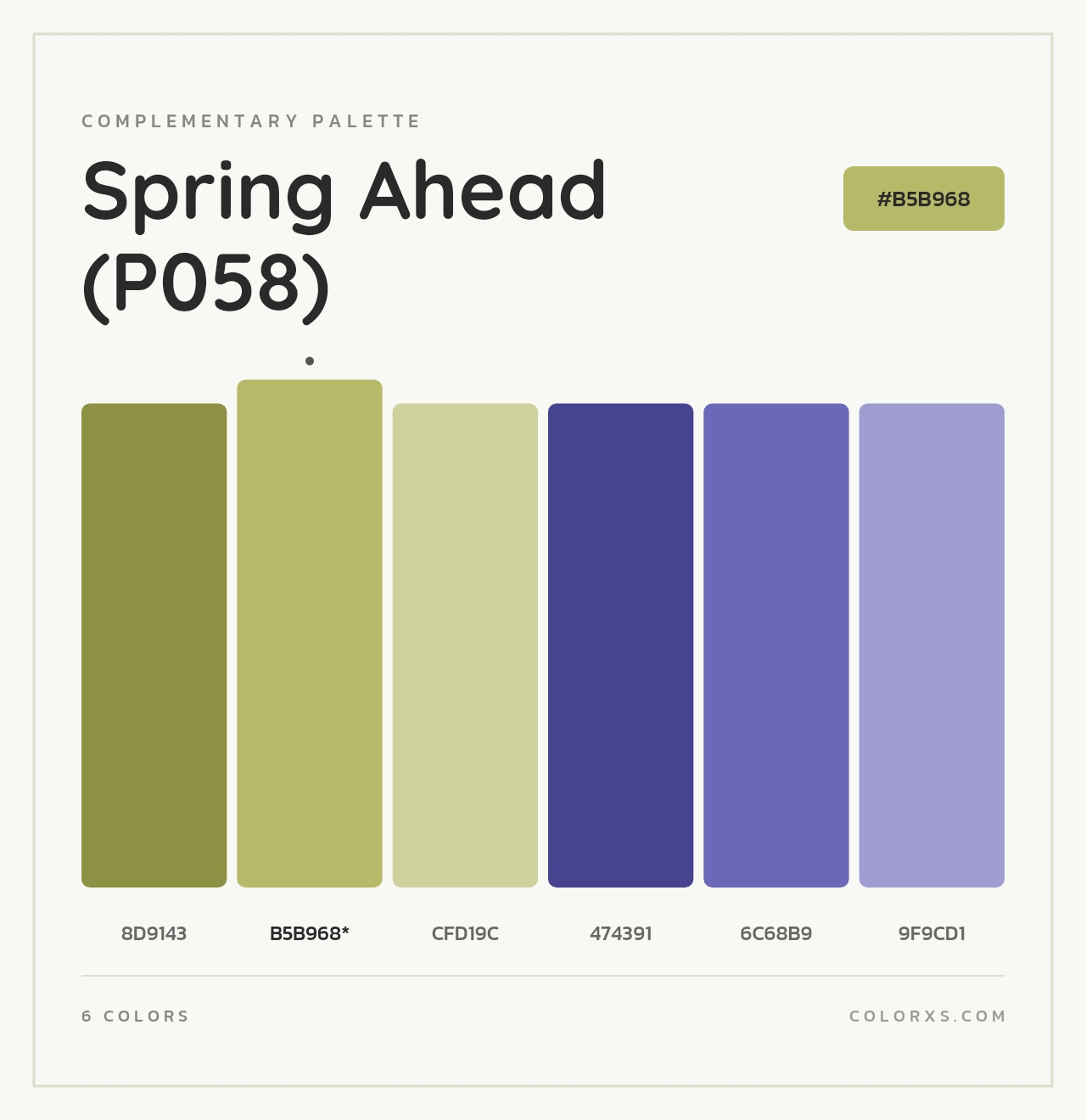 Spring Ahead (P058) - Complementary Color Palette