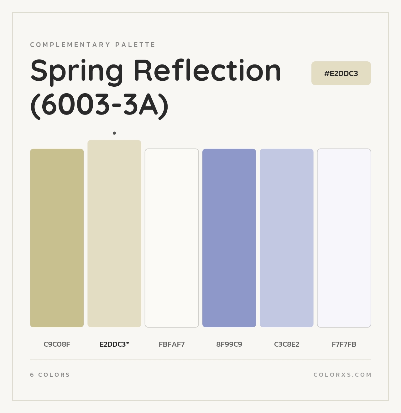Spring Reflection (6003-3A) - Complementary Color Palette