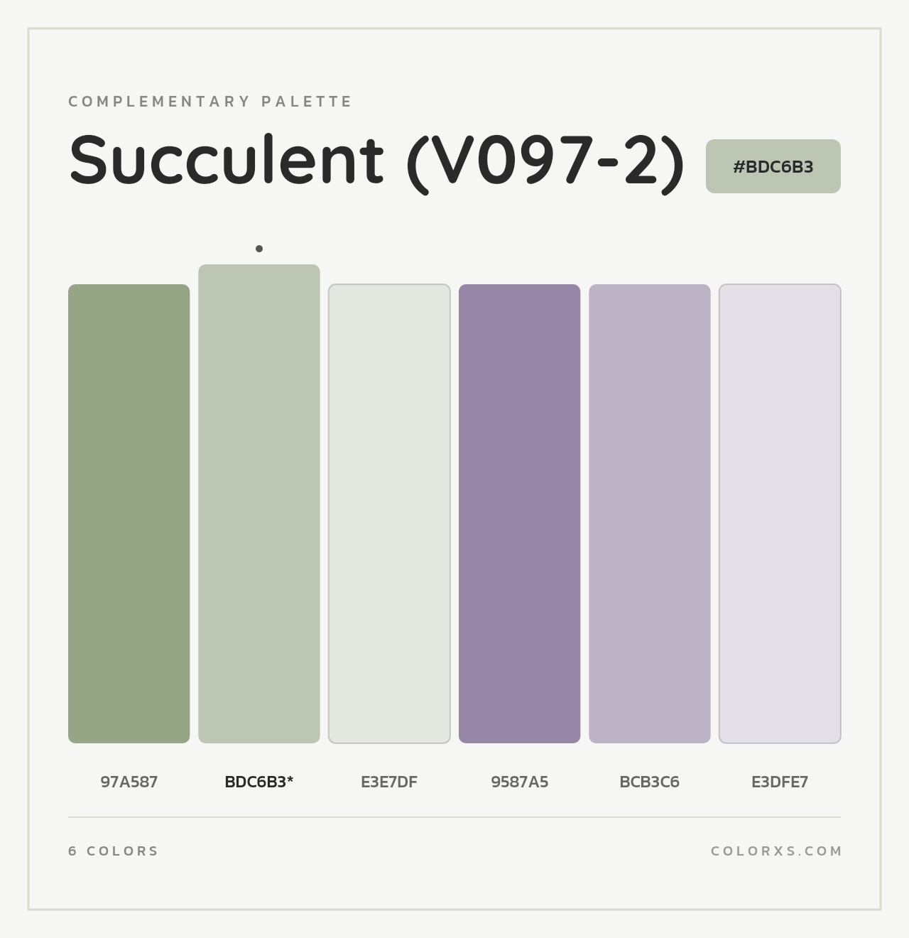 Succulent (V097-2) - Complementary Color Palette