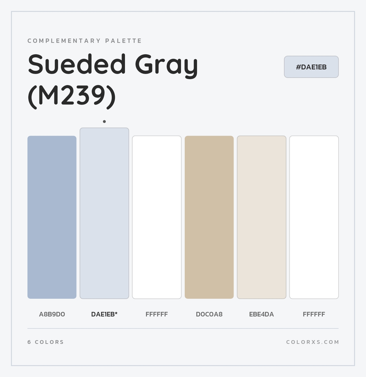 Sueded Gray (M239) - Complementary Color Palette