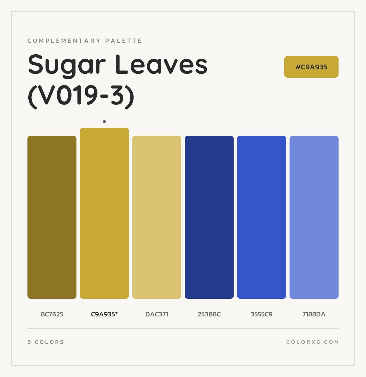 Sugar Leaves (V019-3) - Complementary Color Palette