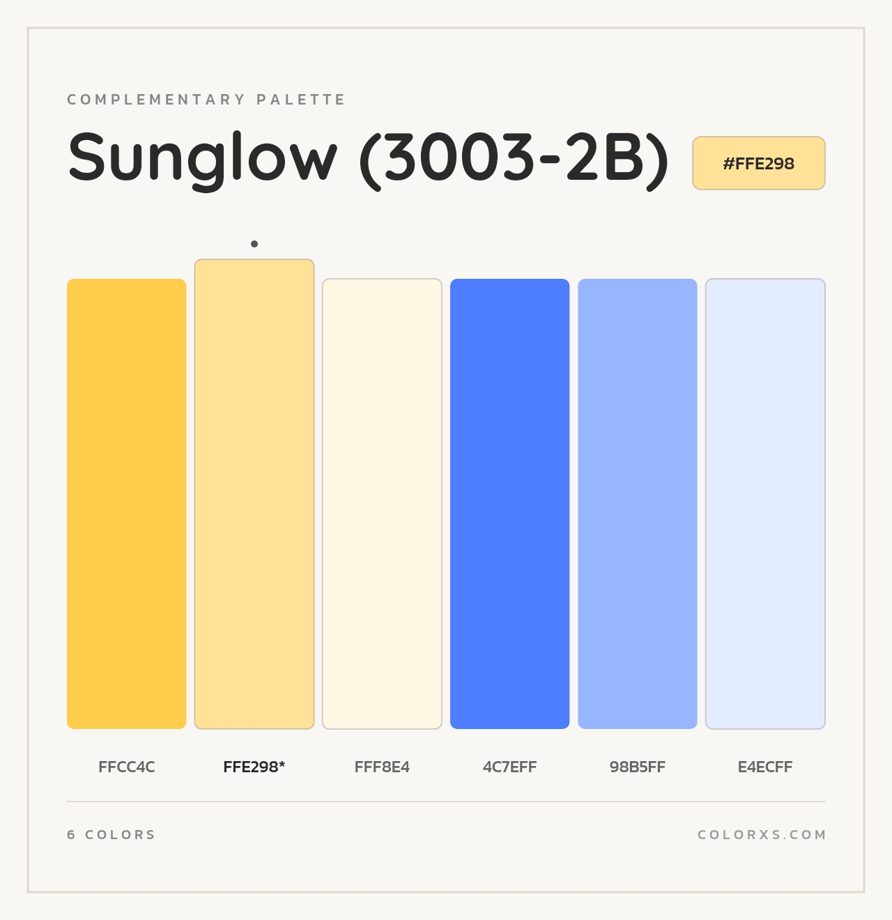 Sunglow (3003-2B) - Complementary Color Palette