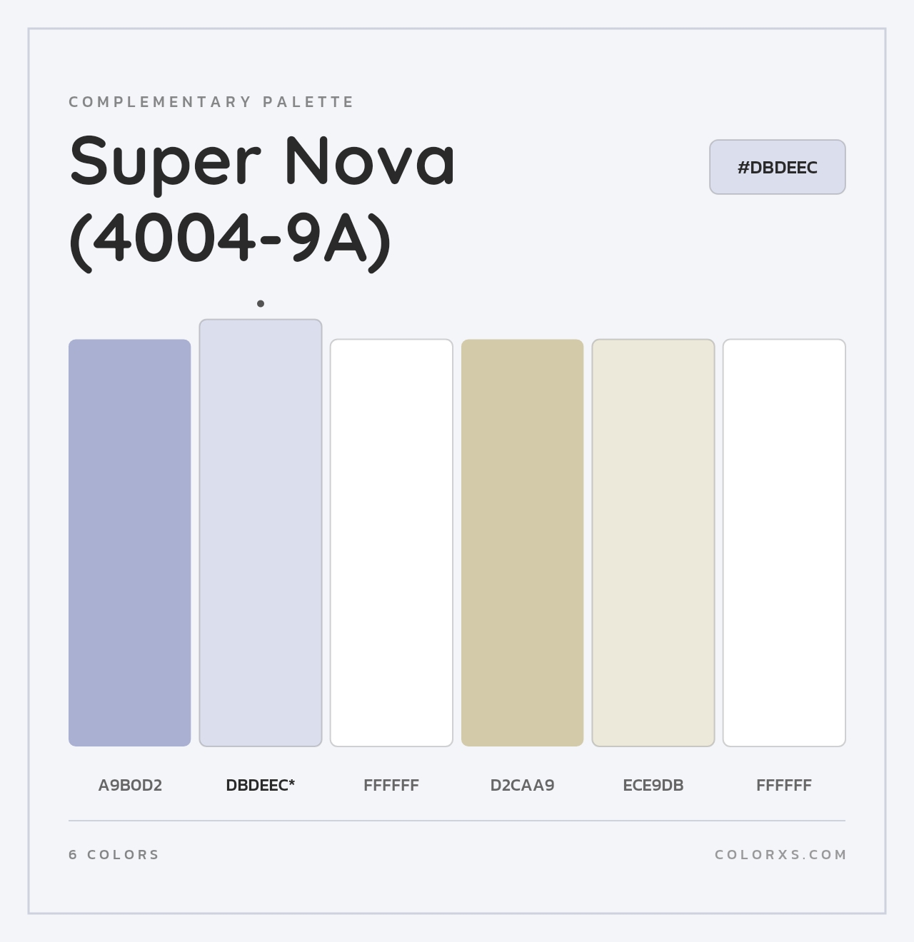 Super Nova (4004-9A) - Complementary Color Palette