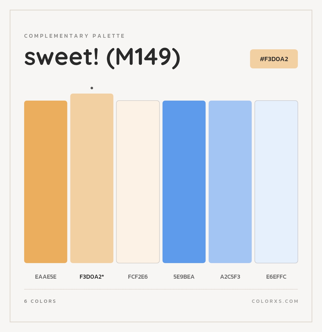 sweet! (M149) - Complementary Color Palette