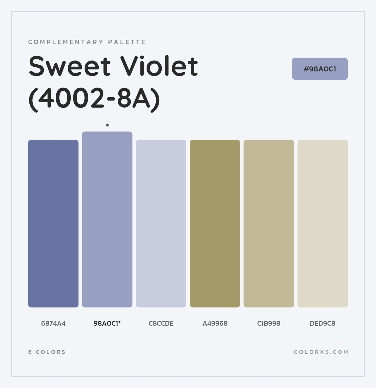 Sweet Violet (4002-8A) - Complementary Color Palette