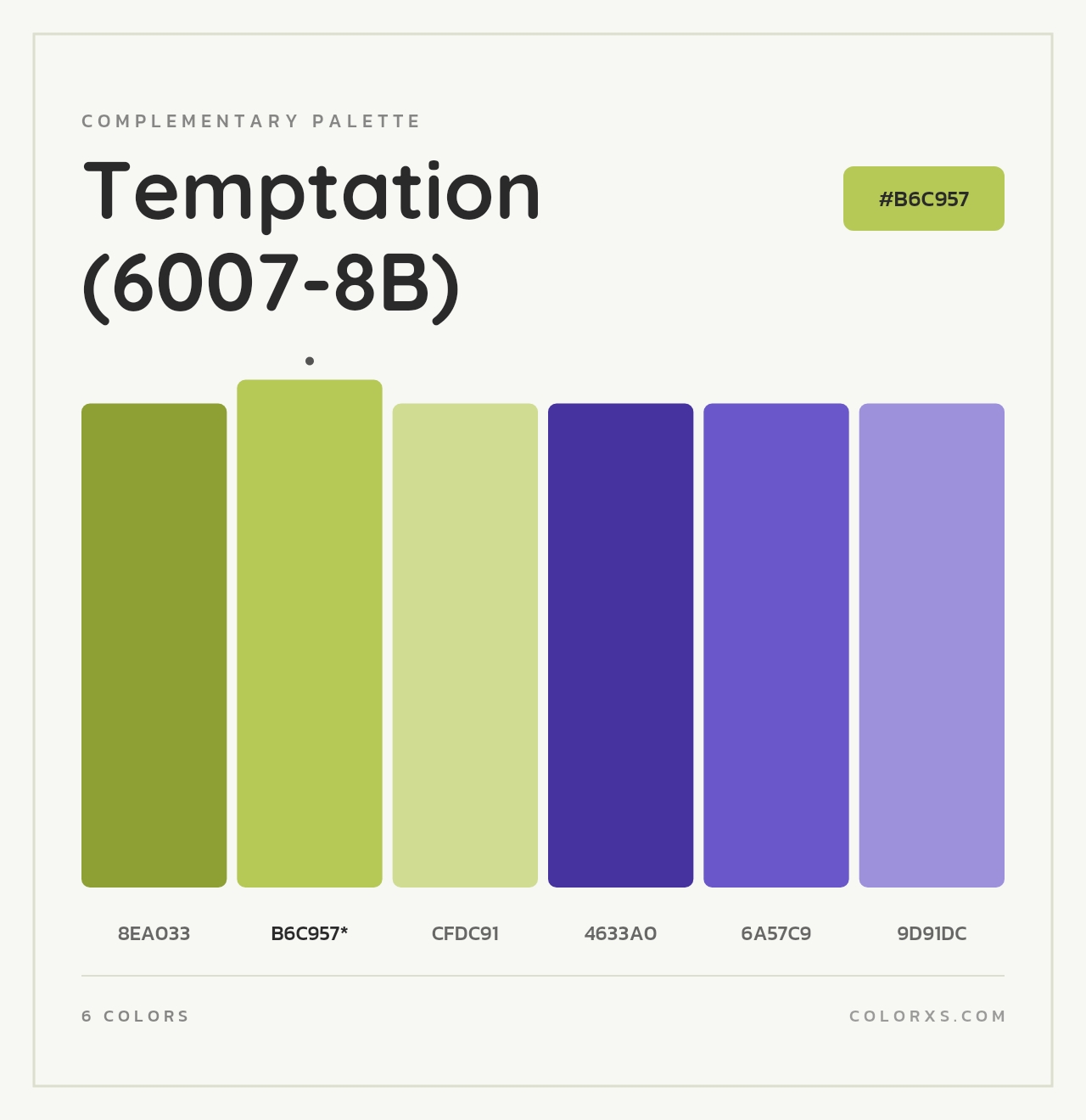Temptation (6007-8B) - Complementary Color Palette