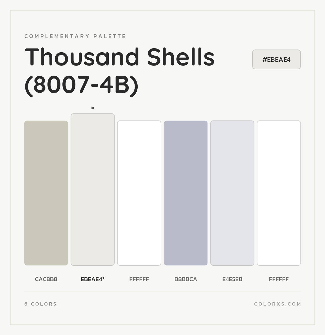 Thousand Shells (8007-4B) - Complementary Color Palette