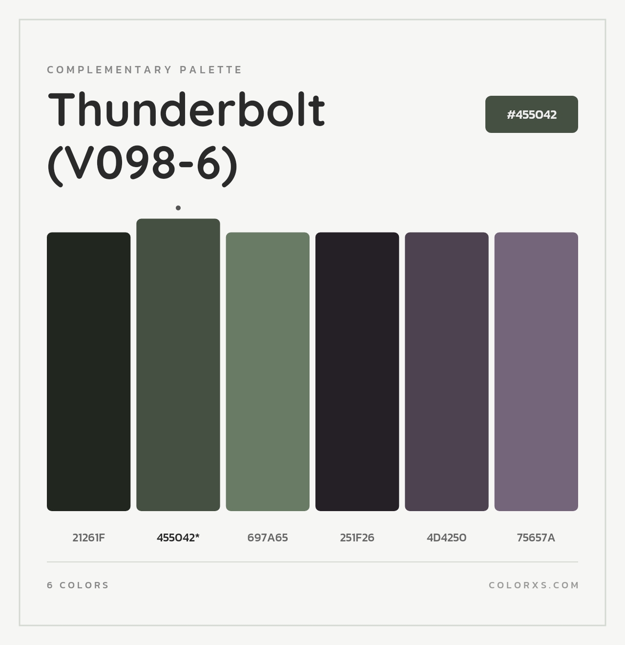 Thunderbolt (V098-6) - Complementary Color Palette